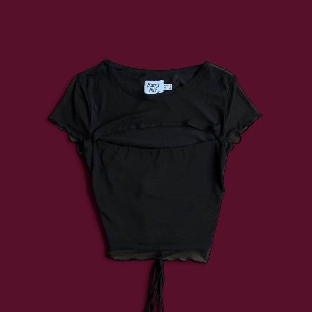 Princess Polly Women's Black Crop-top